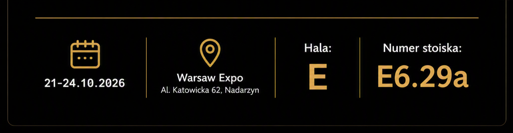 MAMA brand booth details for Warsaw Home exhibition, October 21–24, 2026, Hall E, Stand E6.29a